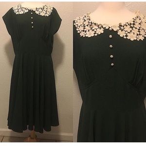Pre-Loved Hell Bunny Dress Dark Green